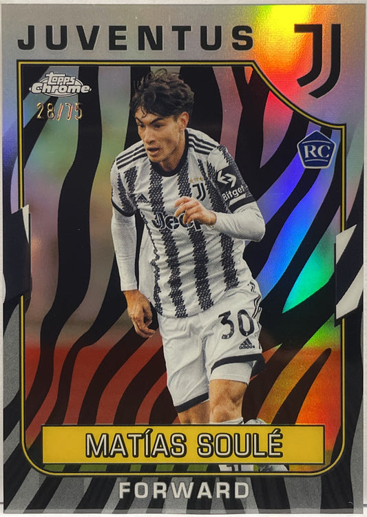 Matia Soule 28/75 Rookie Zebra Topps Chrome Juventus 2022/23