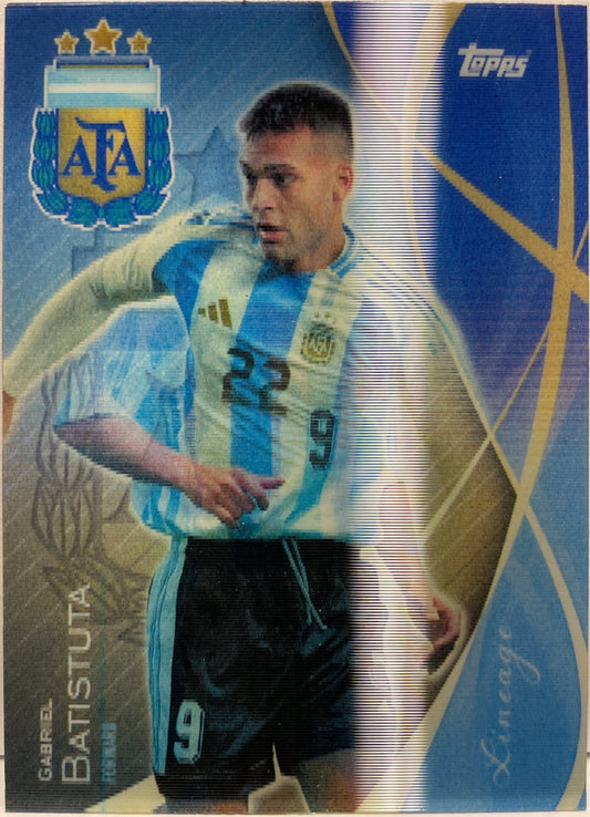 Lautaro Martinez Gabriel Batistuta Lenticular Topps Lineage Argentina 2024