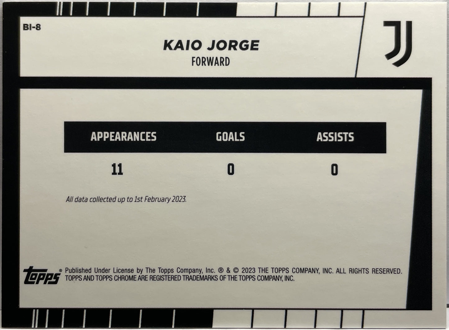 Kaio Jorge 2/5 Bianconero Red Topps Chrome Juventus 2022/23