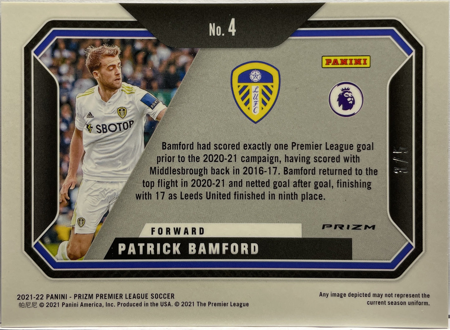 Patrick Bamford 3/5 Scorers Club Green Prizm League 2021/22