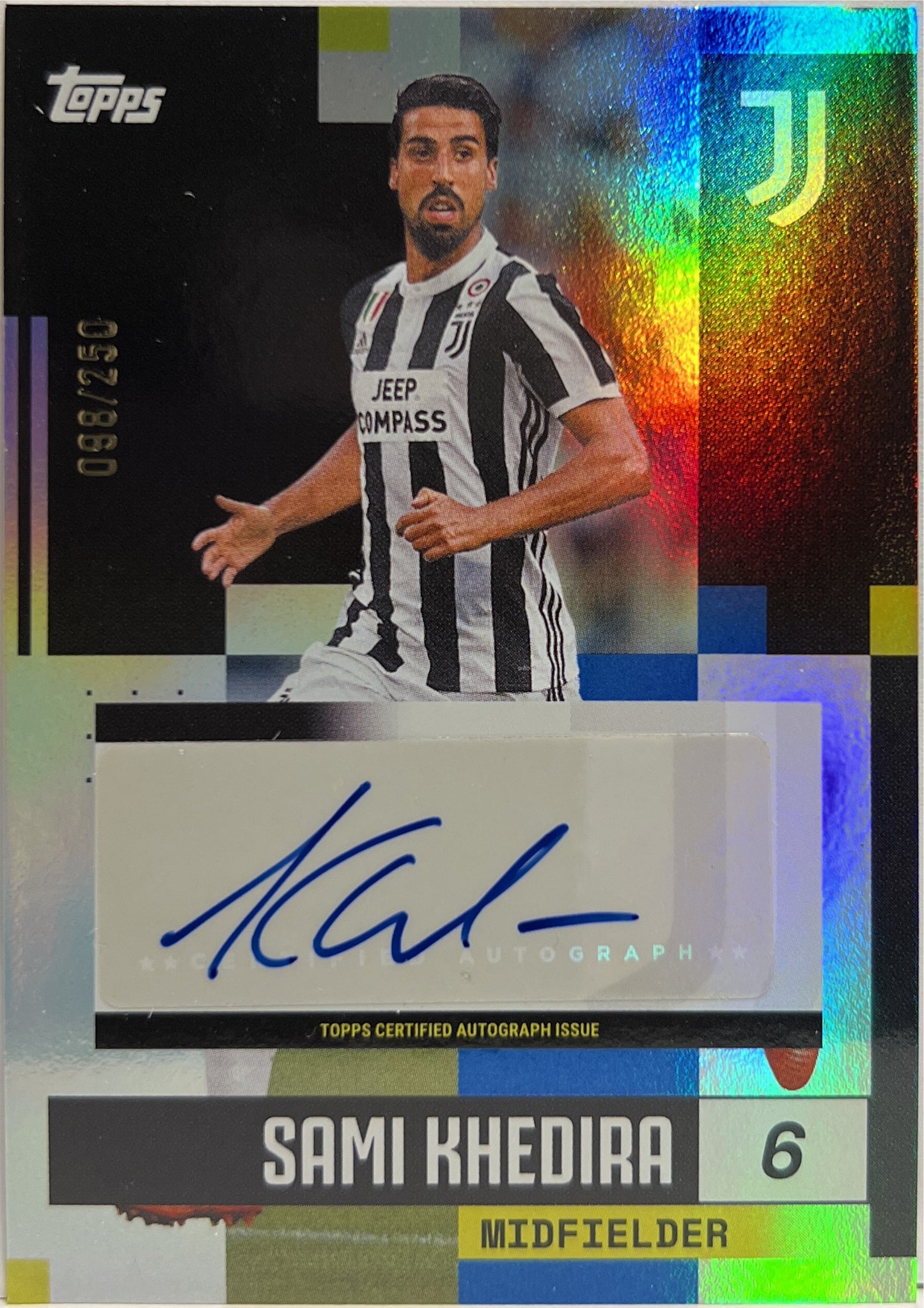 Sami Khedira 98/250 Autograph Topps Juventus Premium Team Set 2024/25