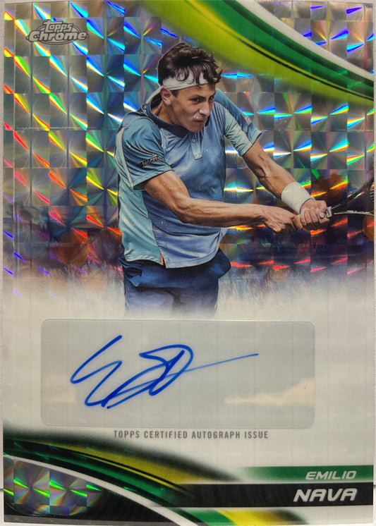 Emilio Nava Autograph Geometric Topps Chrome Tennis 2025