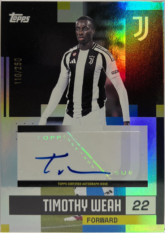 Timothy Weah 110/250 Autograph Topps Juventus Premium Team Set 2024/25