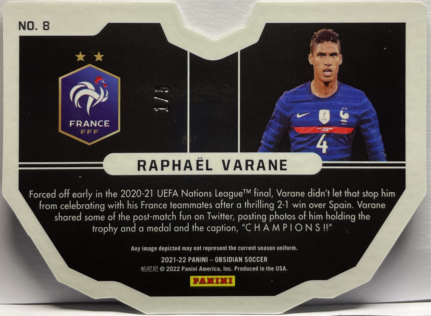 Raphael Varane 1/5 Vitreous Green Obsidian 2021/22