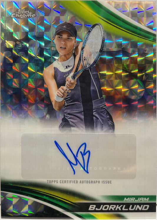 Mirjam Bjorklund Autograph Geometric Topps Chrome Tennis 2025
