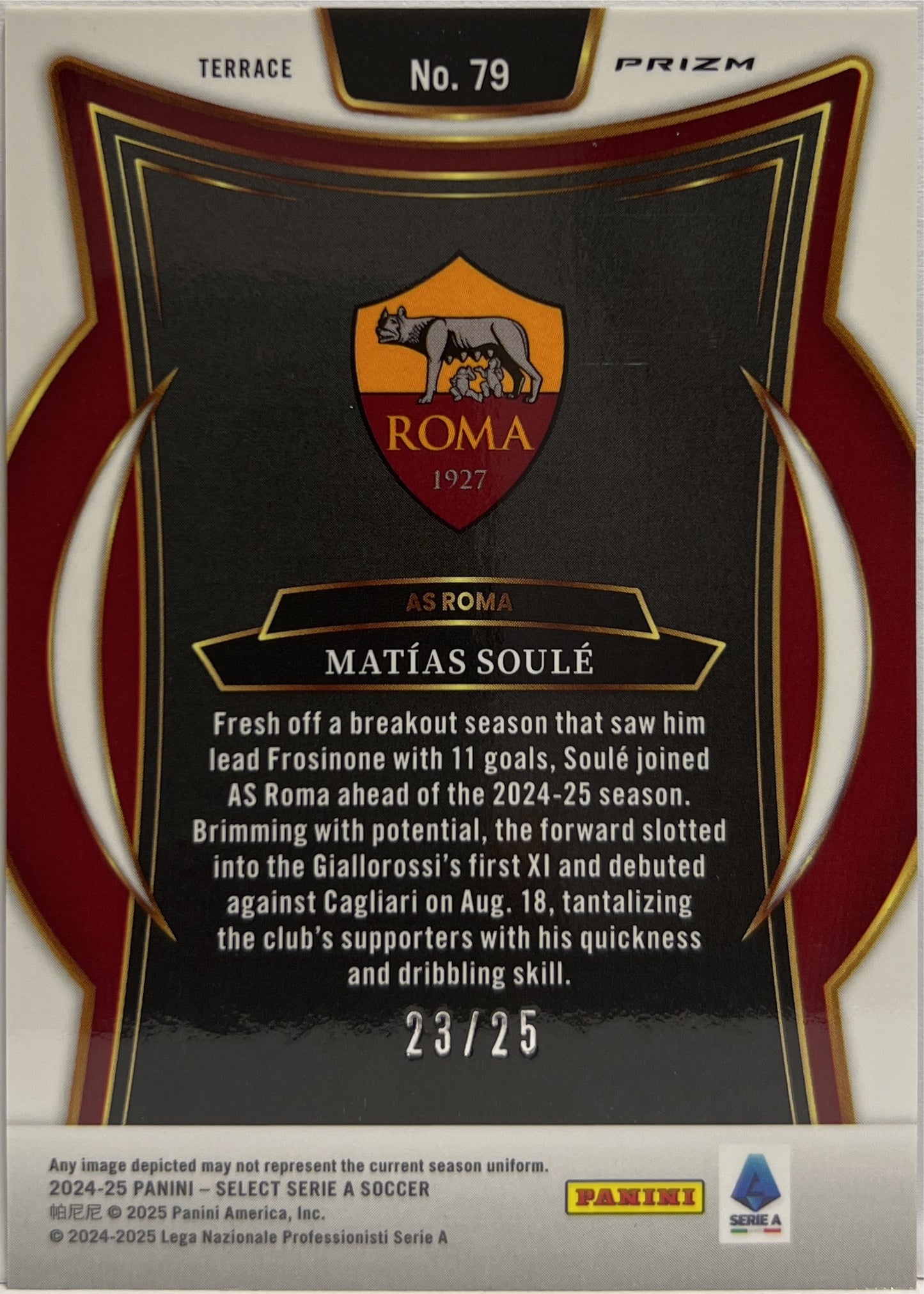 Matias Soule 23/25 Terrace Tie Die Select Serie A 2024/25