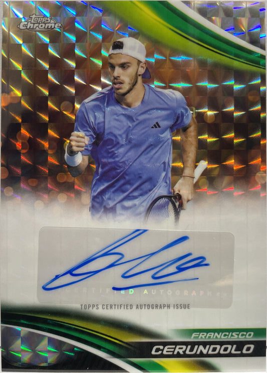 Francisco Cerundolo Autograph Geometric Topps Chrome Tennis 2025