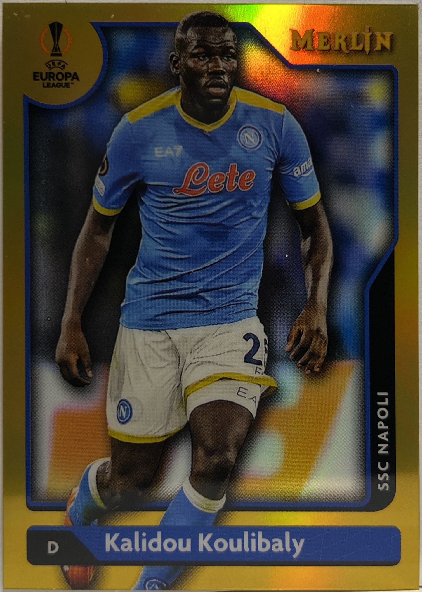 Kalidou Koulibaly 8/50 Gold Topps Chrome Merlin 2021/22