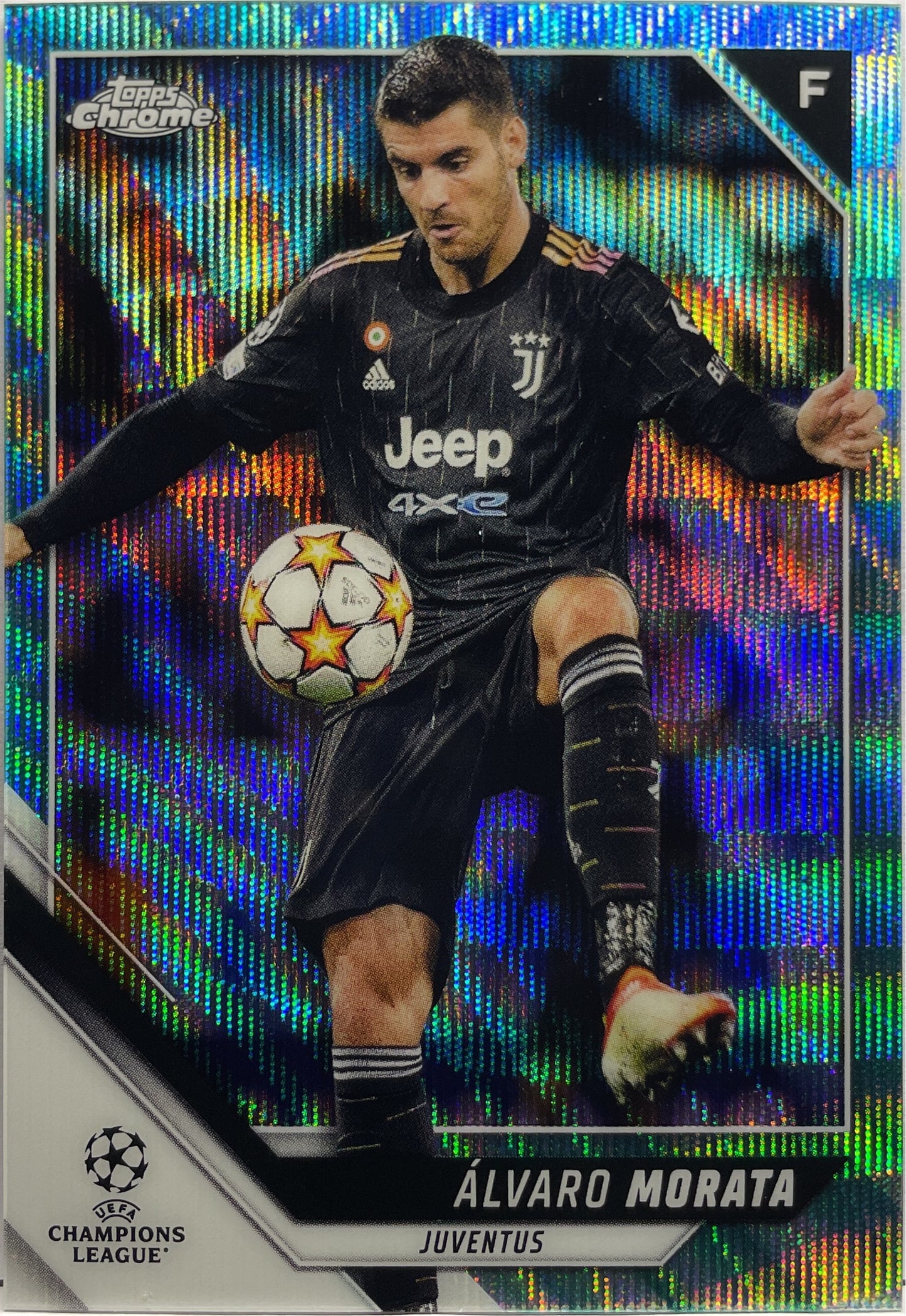 Alvaro Morata 70/199 Aqua Wave Topps Chrome UCL 2021/22