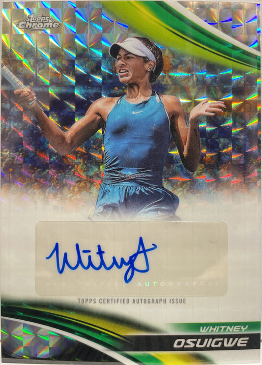 Whitney Osuigwe Autograph Geometric Topps Chrome Tennis 2025