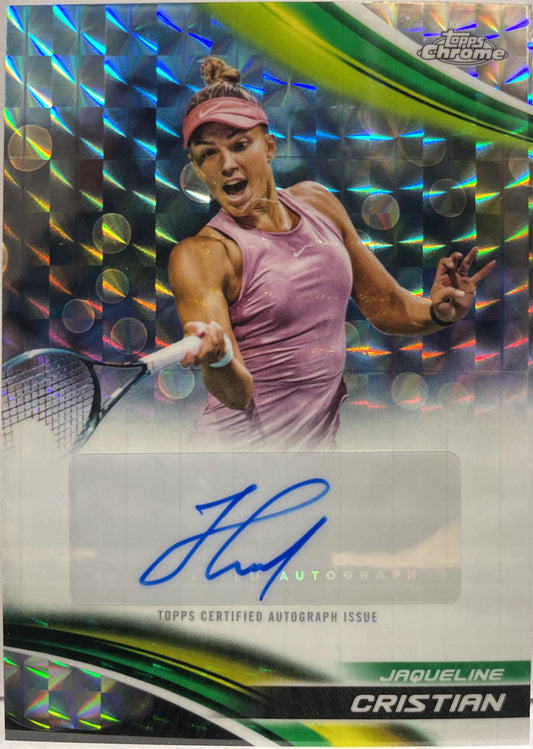 Jaqueline Cristian Autograph Geometric Topps Chrome Tennis 2025