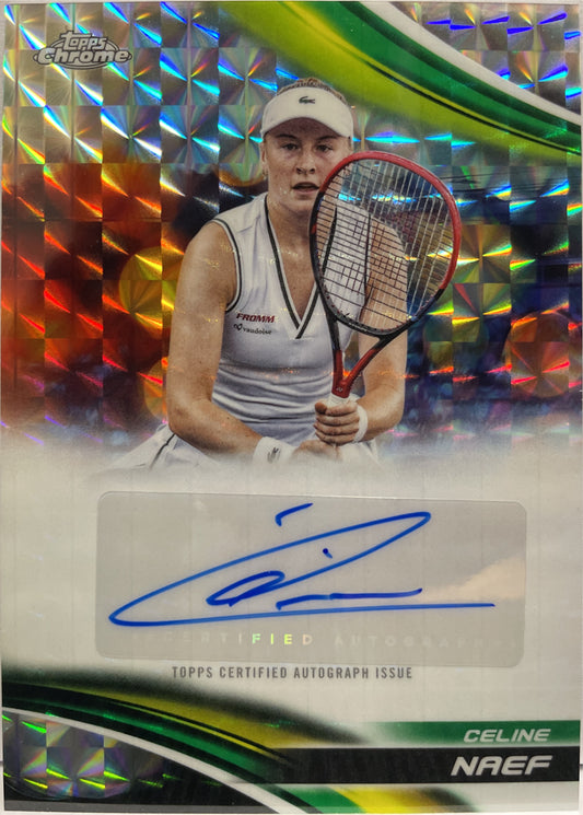 Celine Naef Autograph Geometric Topps Chrome Tennis 2025