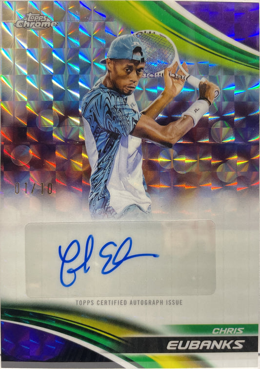 Chris Eubanks 1/10 Autograph Purple Geometric Topps Chrome Tennis 2025