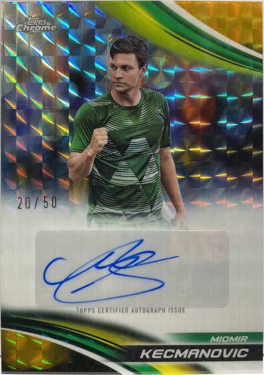 Miomir Kecmanovic 20/50 Autograph Gold Geometric Topps Chrome Tennis 2025