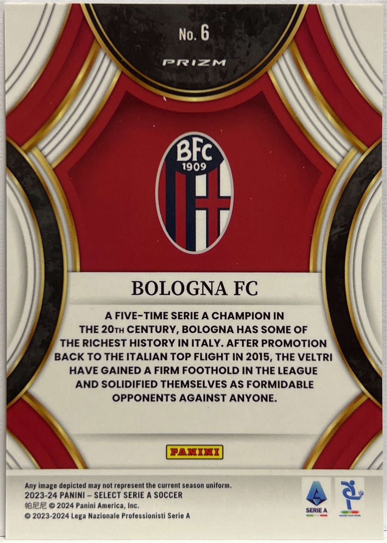 Bologna Team Bedge Select Serie A 2023/24