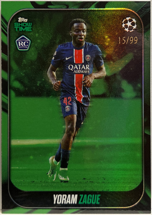 Yoram Zague 15/99 Rookie Green Topps Showtime 2024/25