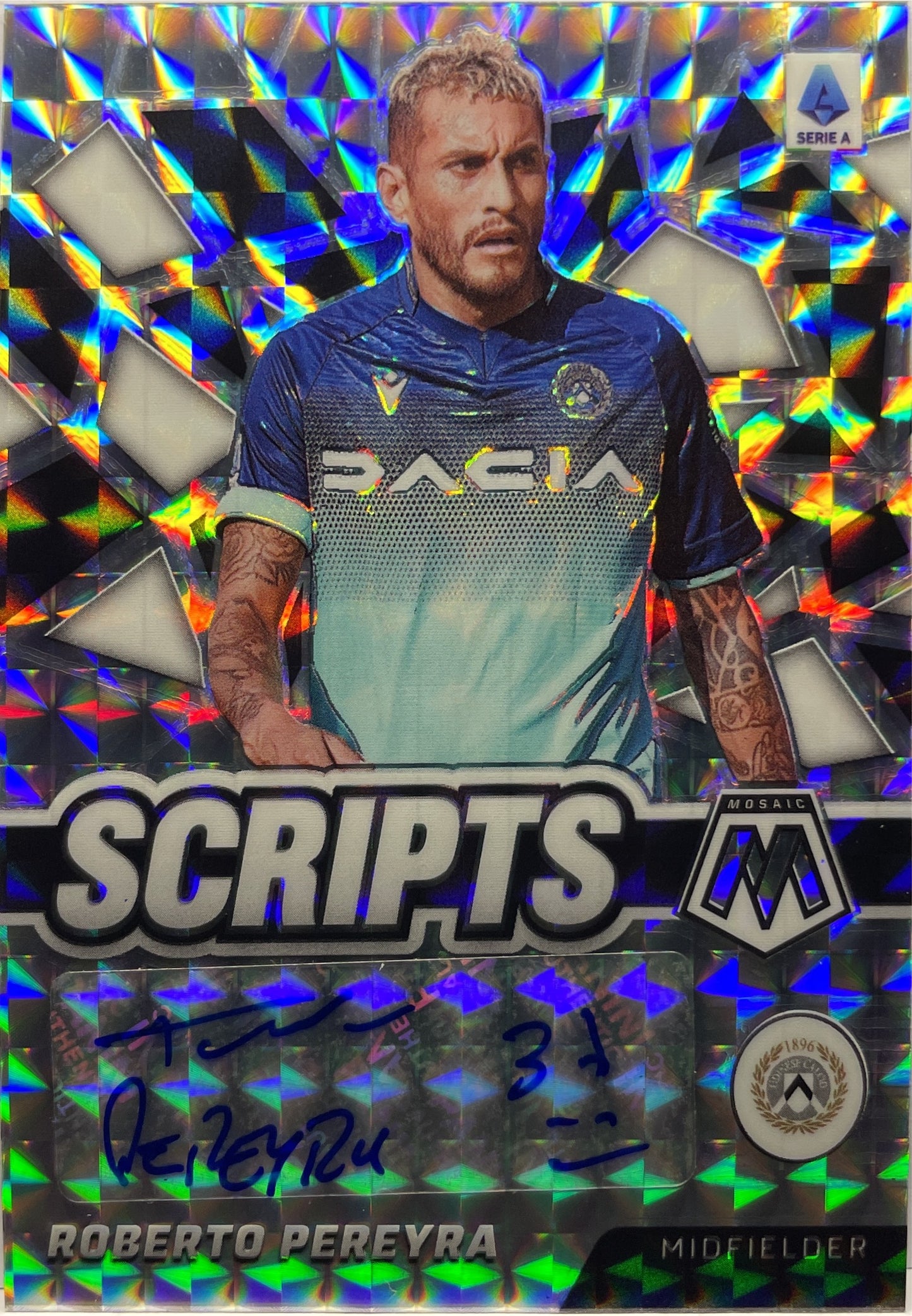 Roberto Pereyra Autograph Scripts Mosaic Serie A 2021/22