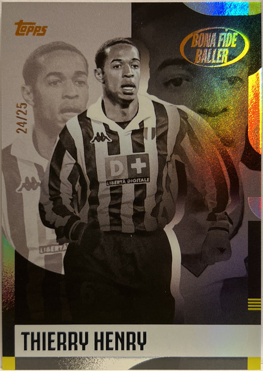 Thiery Henry 24/25 Bona Fide Baller Orange Topps FC Juventus Premium Team Set 2024/25