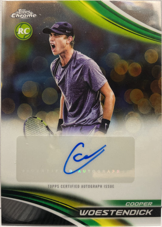 Cooper Woestendick Rookie Autograph Topps Chrome Tennis 2025
