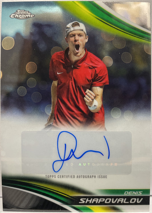 Denis Shapovalov Autograph Topps Chrome Tennis 2025