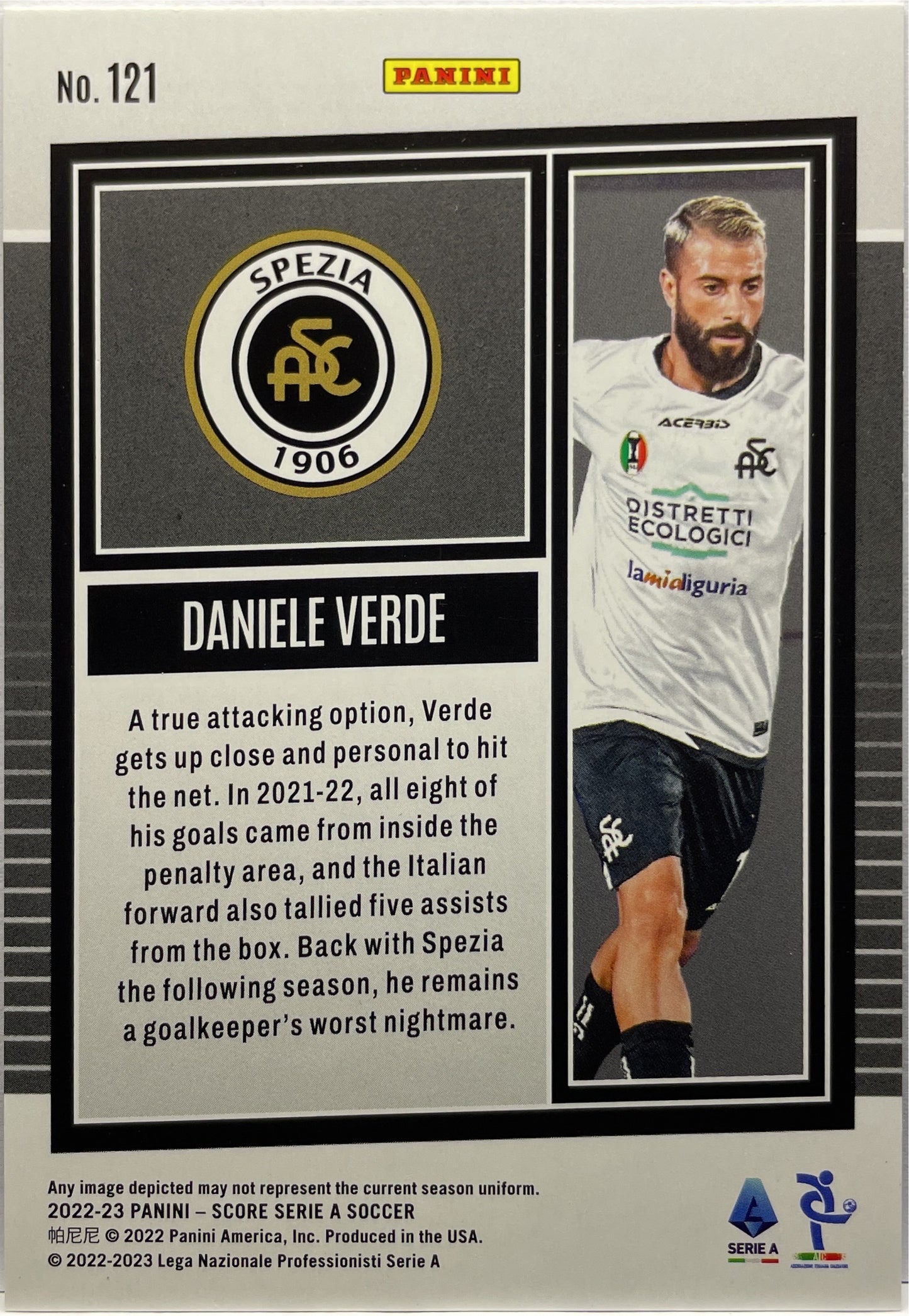 Daniele Verde 1/25 Silver Swirl Score Serie A 2022/23