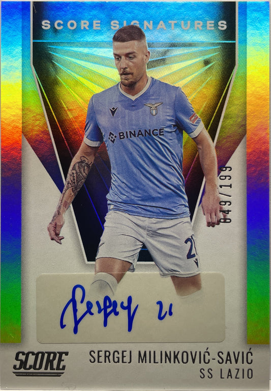 Sergej Milinkovic-Savic 49/199 Autograph Score Serie A 2021/22