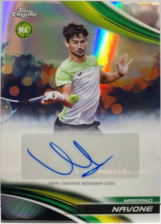 Mariano Navone Rookie Autograph Refractor Topps Chrome Tennis 2025
