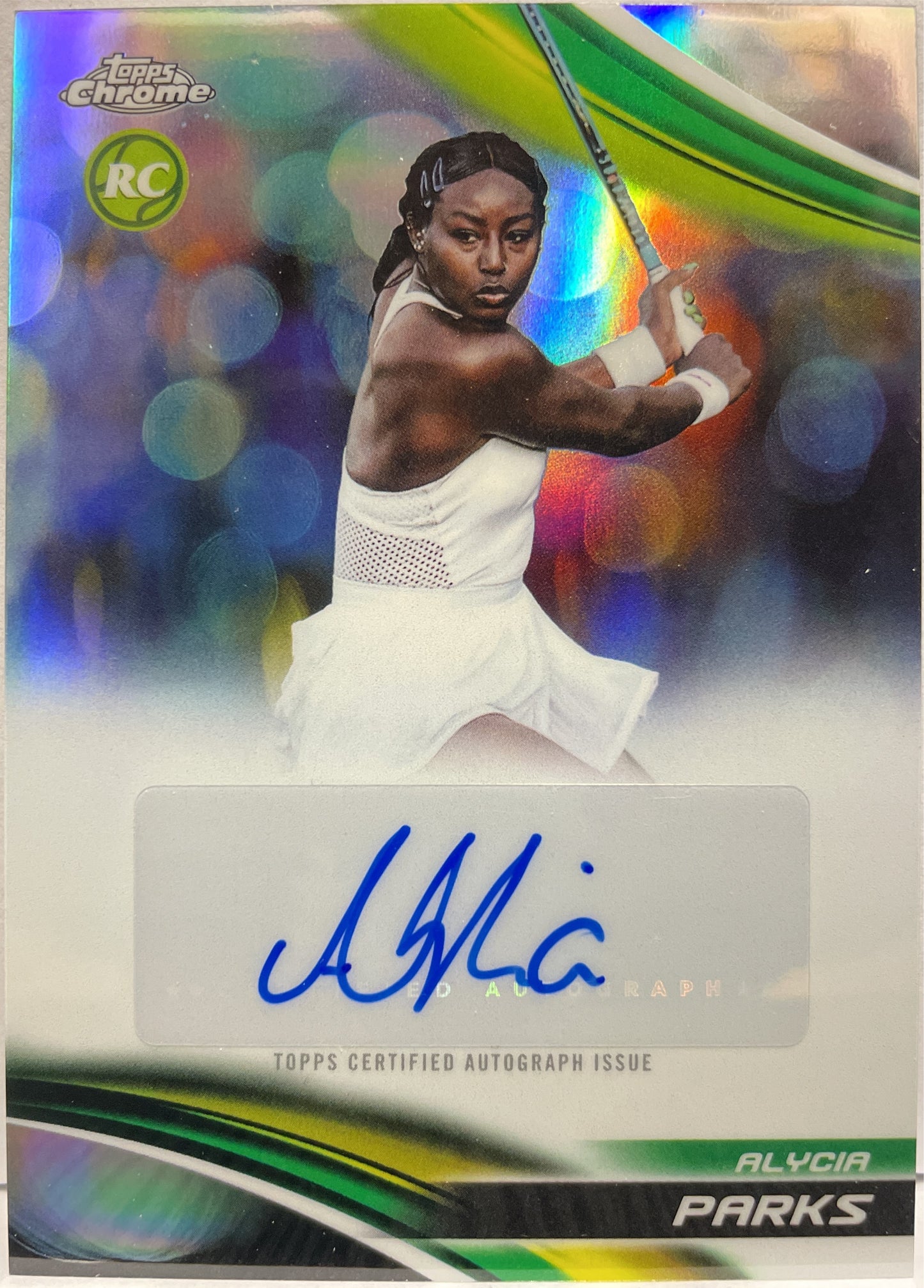 Alycia Parks Rookie Autograph Refractor Topps Chrome Tennis 2025