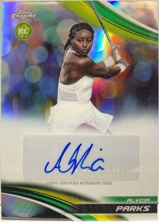 Alycia Parks Rookie Autograph Refractor Topps Chrome Tennis 2025
