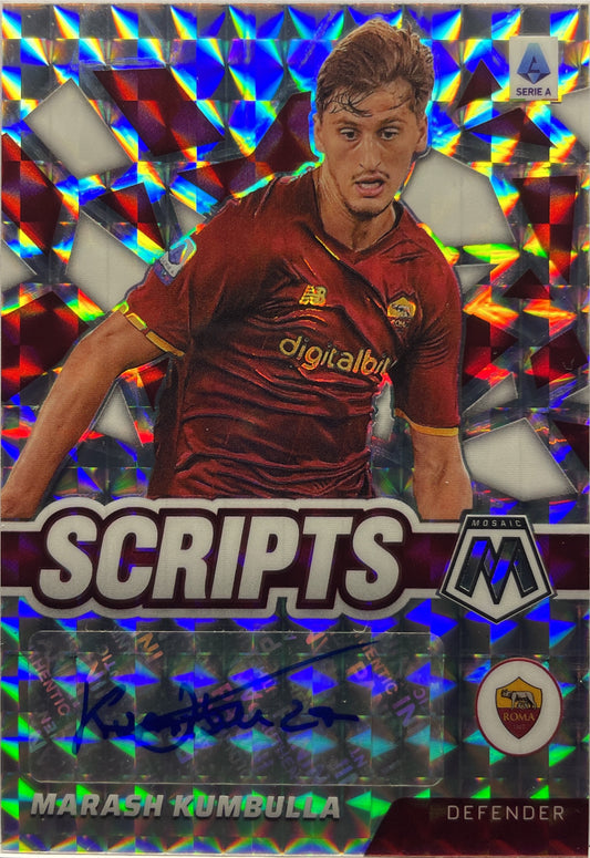 Marash Kumbulla Autograph Scripts Mosaic Serie A 2021/22