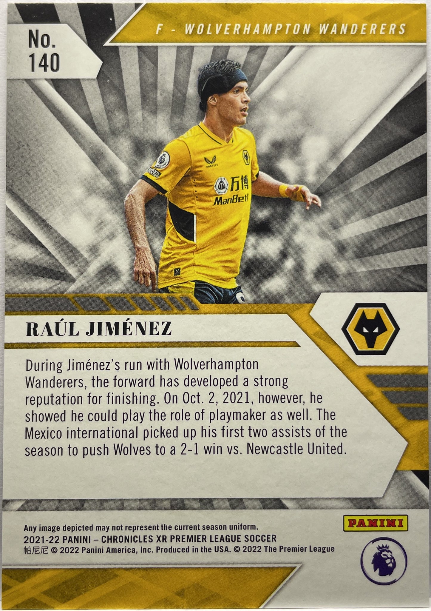 Raul Jimenez 23/23 XR Cracked Ice Chronicles 2021/22