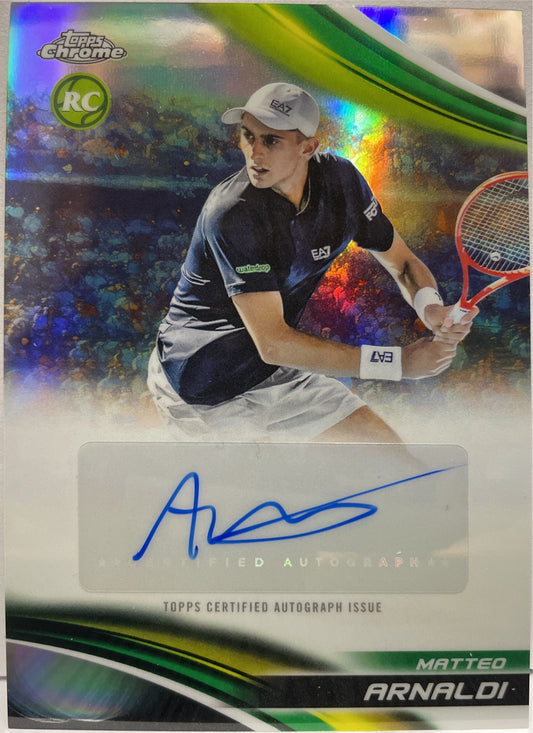 Matteo Arnaldi Rookie Autograph Refractor Topps Chrome Tennis 2025