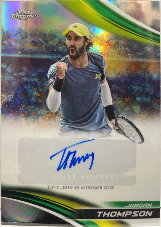Jordan Thompson Autograph Refractor Topps Chrome Tennis 2025
