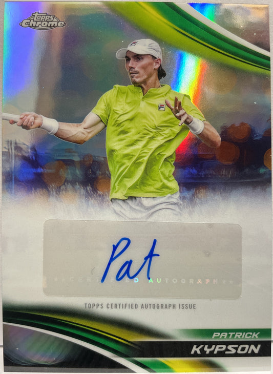 Patrick Kypson Autograph Refractor Topps Chrome Tennis 2025