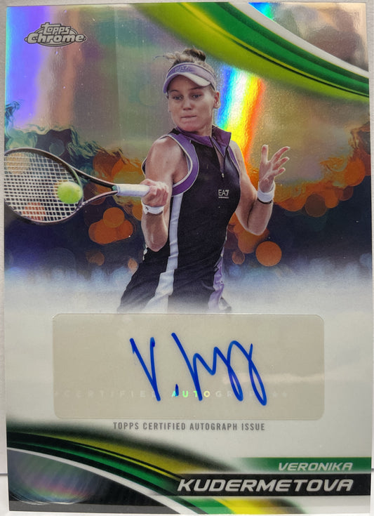Veronika Kudermetova Autograph Refractor Topps Chrome Tennis 2025
