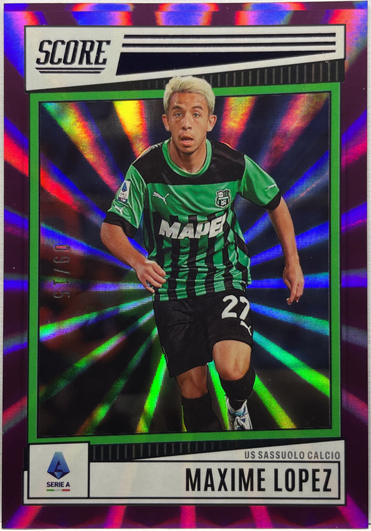 Maxime Lopez 9/15 Purple Laser Score Serie A 2022/23