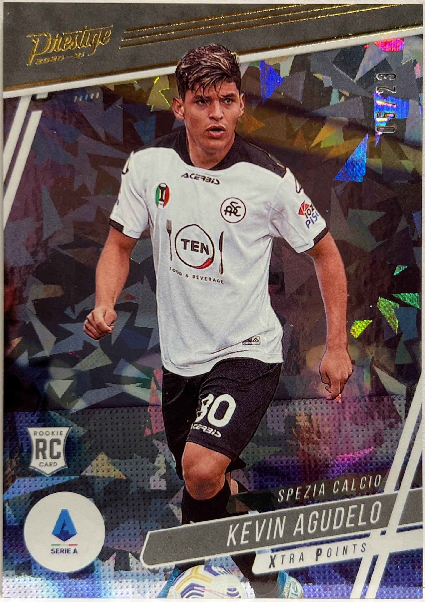 Kevin Agudelo 5/23 Rookie Prestige Cracked Ice Chronicles 2020/21