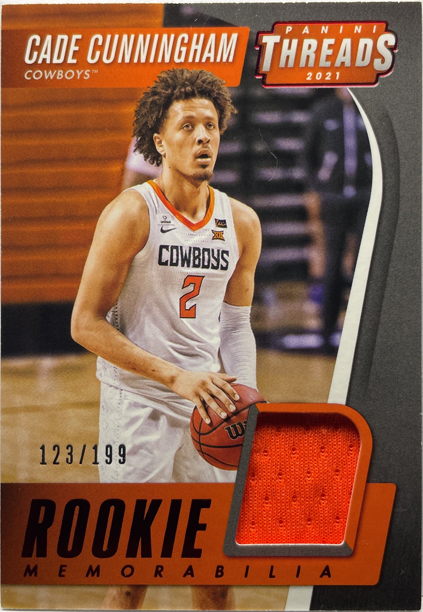 Cade Cunningham 123/199 Rookie Patch Threads Chronicles Draft Picks 2021