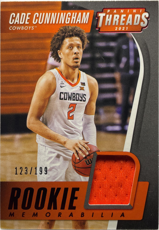 Cade Cunningham 123/199 Rookie Patch Threads Chronicles Draft Picks 2021