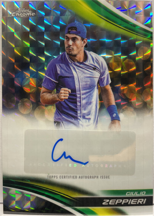 Giulio Zeppieri Autograph Geometric Topps Chrome Tennis 2025