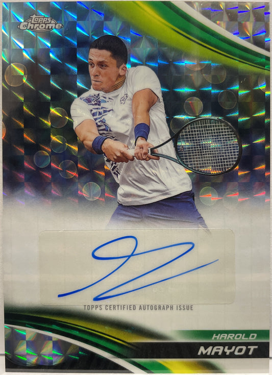 Harold Mayot Autograph Geometric Topps Chrome Tennis 2025
