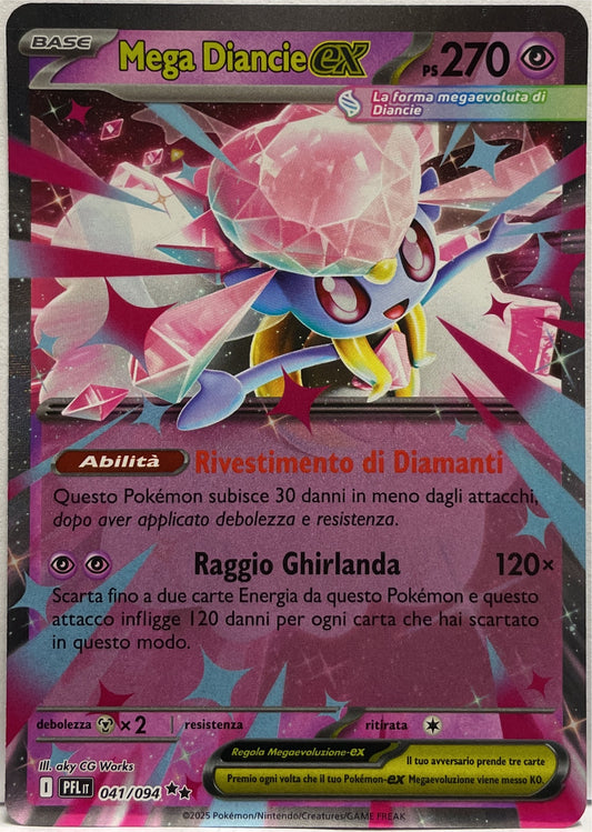 Mega Diancie EX 041/094 Pokemon PFL It 2025