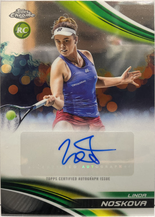 Linda Noskova Rookie Autograph Topps Chrome Tennis 2025