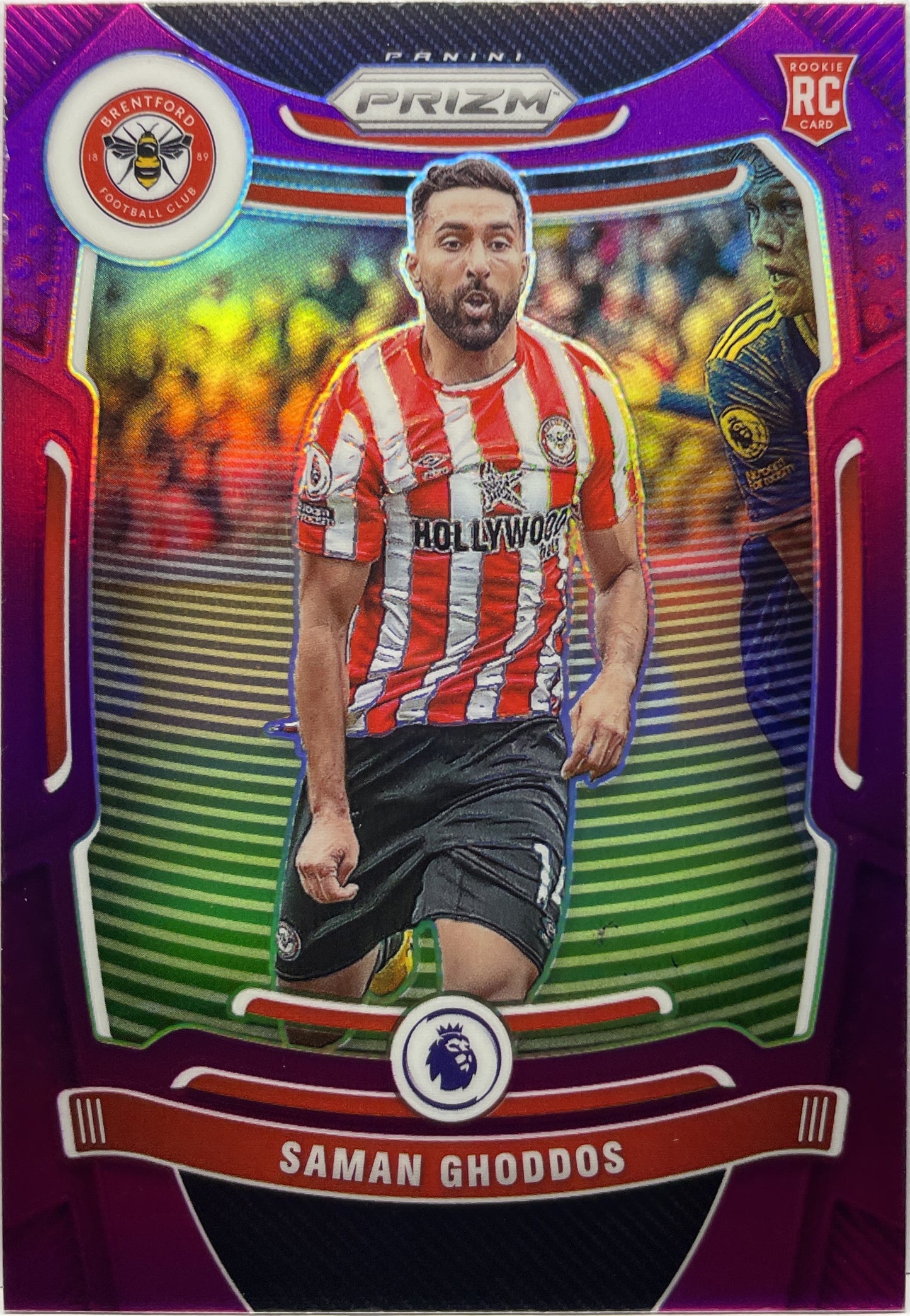 Saman Ghoddos 14/99 Rookie Purple Prizm Premier League 2021/22