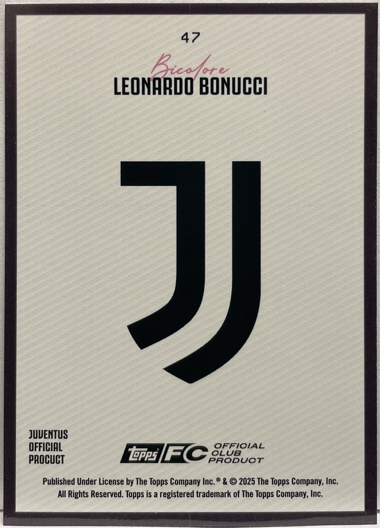 Leonardo Bonucci 13/99 Bicolore Topps Juventus Set 2025/26