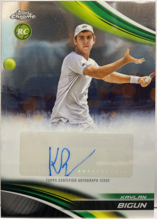 Kaylan Bigun Rookie Autograph Topps Chrome Tennis 2025