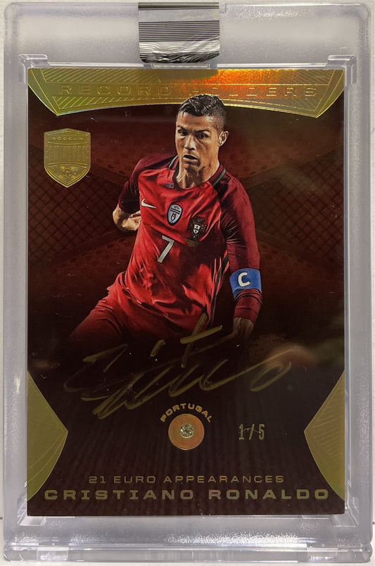 Cristiano Ronaldo 1/5 Autograph On Card Diamond Record Holders Panini Eminence 2018
