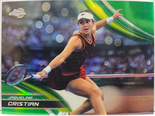 Jaqueline Cristian 4/99 Green Topps Chrome Tennis 2025