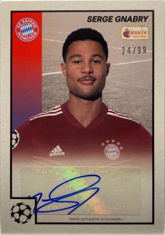 Serge Gnabry 24/99 Autograph Merlin Heritage 97 2021/22