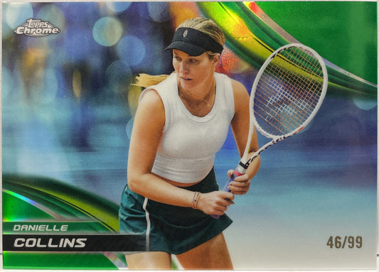 Danielle Collins 46/99 Green Topps Chrome Tennis 2025
